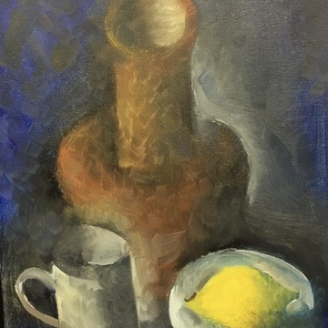 Кувшин, чашка, лимон