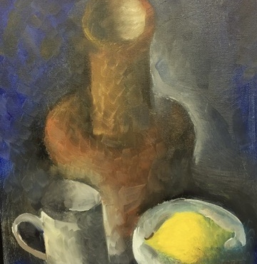 Кувшин, чашка, лимон